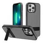 For iPhone 13 Pro Kalebol Frosted Holder PC Hybrid TPU Phone Case(Black) - 1