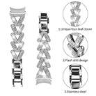 For Samsung Galaxy Watch FE/7/6/5/4 Classic 20mm xDfind Small Twist Diamond Metal Watch Band(Silver) - 3