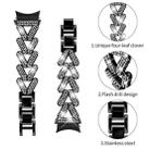 For Samsung Galaxy Watch FE/7/6/5/4 Classic 20mm xDfind Small Twist Diamond Metal Watch Band(Black) - 3