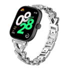 For Xiaomi Mi Band 9 Pro/8 Pro / Redmi Watch 5/4 20mm xDfind Small Twist Diamond Metal Watch Band(Silver) - 1