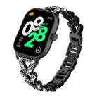 For Xiaomi Mi Band 9 Pro/8 Pro / Redmi Watch 5/4 20mm xDfind Small Twist Diamond Metal Watch Band(Black) - 1