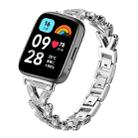 For Redmi Watch 3 Active / Watch 3 Lite 20mm xDfind Small Twist Diamond Metal Watch Band(Silver) - 1