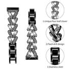 For Fitbit Versa 4 / 3 / Sense / Sense 2 20mm xDfind Small Twist Diamond Metal Watch Band(Silver) - 3