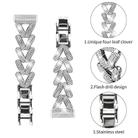 For Fitbit Versa 4 / 3 / Sense / Sense 2 20mm xDfind Small Twist Diamond Metal Watch Band(Black) - 3