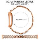 For Fitbit Versa 4 / 3 / Sense / Sense 2 20mm xDfind Small Twist Diamond Metal Watch Band(Rose Gold) - 2