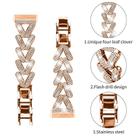 For Fitbit Versa 4 / 3 / Sense / Sense 2 20mm xDfind Small Twist Diamond Metal Watch Band(Rose Gold) - 3