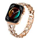 For Huawei Watch Fit 4 / Fit 4 Pro / Fit 3 20mm xDfind Small Twist Diamond Metal Watch Band(Rose Gold) - 1