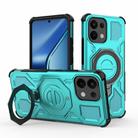 For OPPO K13 5G J-20 Solid Color MagSafe Magnetic TPU+PC Phone Case(Lake Blue) - 1