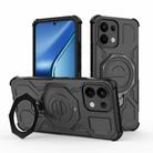 For OPPO K13 5G J-20 Solid Color MagSafe Magnetic TPU+PC Phone Case(Black) - 1