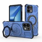 For OPPO K13 5G J-20 Solid Color MagSafe Magnetic TPU+PC Phone Case(Blue) - 1