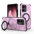 For OPPO Reno13 Pro 5G Global J-20 Solid Color MagSafe Magnetic TPU+PC Phone Case(Pink) - 1
