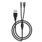USB to 2 Pin / 4 Pin 2 in 1 Magnetic Charging Cable For Shokz Bone Conduction Earphone(Black) - 1