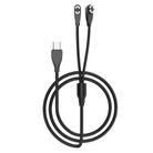 Type-C to 2 Pin / 4 Pin 2 in 1 Magnetic Charging Cable For Shokz Bone Conduction Earphone(Black) - 1