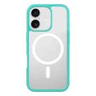 For iPhone 17 Kalebol Clear MagSafe PC Hybrid TPU Shockproof Phone Case(Green) - 1