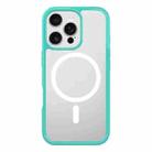 For iPhone 16 Pro Max Kalebol Clear MagSafe PC Hybrid TPU Shockproof Phone Case(Green) - 1
