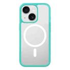 For iPhone 15 Plus Kalebol Clear MagSafe PC Hybrid TPU Shockproof Phone Case(Green) - 1