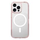 For iPhone 13 Pro Kalebol Clear MagSafe PC Hybrid TPU Shockproof Phone Case(Pink) - 1