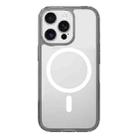 For iPhone 13 Pro Kalebol Clear MagSafe PC Hybrid TPU Shockproof Phone Case(Grey) - 1