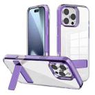 For iPhone 17 Pro Max Kalebol Holder Clear Acrylic Hybrid TPU Phone Case(Purple) - 1