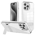 For iPhone 15 Pro Kalebol Holder Clear Acrylic Hybrid TPU Phone Case(Transparent) - 1