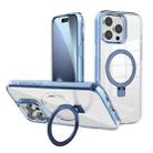 For iPhone 17 Pro Kalebol MagSafe Holder Simple Clear TPU Phone Case(Blue) - 1