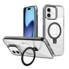 For iPhone 17 Kalebol MagSafe Holder Simple Clear TPU Phone Case(Black) - 1