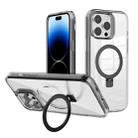 For iPhone 14 Pro Max Kalebol MagSafe Holder Simple Clear TPU Phone Case(Black) - 1