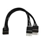 Desktop Computer Motherboard 2 in 1 9 Pin USB Adapter Extension Cable(Black) - 1