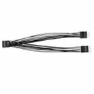 Desktop Computer Motherboard 2 in 1 9 Pin USB Adapter Extension Cable(Black) - 2