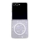 For Samsung Galaxy Z Flip7 5G Pearlescent Shell Texture MagSafe Phone Case(White) - 1