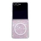 For Samsung Galaxy Z Flip7 5G Pearlescent Shell Texture MagSafe Phone Case(Pink) - 1