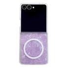 For Samsung Galaxy Z Flip7 5G Pearlescent Shell Texture MagSafe Phone Case(Purple) - 1