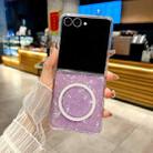 For Samsung Galaxy Z Flip7 5G Pearlescent Shell Texture MagSafe Phone Case(Purple) - 3