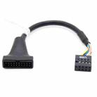 2pcs Computer Motherboard USB3.0 Adapter Cable(20 Pin Male to 9 Pin Female) - 1
