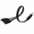 3 in 1 DC 3.5mm Audio Cable with Stereo(Black) - 1