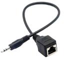3.5mm Male to RJ45 Female Network Port Touch Screen Adapter Cable for Thunderstone(Black) - 1
