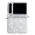 For Huawei Pura X Side Buckle Axis Pearlescent Shell Texture Phone Case(Beige) - 1