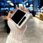 For Huawei Pura X Side Buckle Axis Pearlescent Shell Texture Phone Case with Bracelet(White) - 2