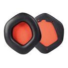 1 Pair Snap-on Replacement Earpads For ASUS ROG Strix7.1, Material:Protein Leather(Black Orange) - 1