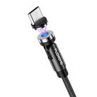 FLOVEME YXF212901 2.1A Micro USB 360 Degree Rotation Braided Magnetic Charging Cable, Length: 1m(Black) - 1