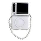 For Huawei Pura X Side Buckle Axis Transparent MagSafe Phone Case with Bracelet - 1