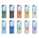 For Samsung Galaxy Z Flip7 5G Three Parts PC Skin Feel Shockproof Phone Case with Ring(Black) - 2