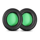1 Pair Rotating Snap-on Replacement Earpads For Razer Kraken Pro V2, Material:Protein Leather(Black Green) - 1