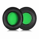 1 Pair Rotating Snap-on Replacement Earpads For Razer Kraken Pro V2, Material:Lambskin(Black Green) - 1