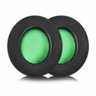2pcs Insert Replacement Earpads For Razer Kraken Tournament / Edition / Kraken Kitty, Material:Protein Leather and Ice Silk Fabric(Black Green) - 1