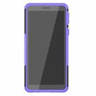 For Samsung Galaxy A01 Core Tire Texture Shockproof TPU + PC Protective Case with Holder(Purple) - 3