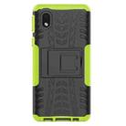 For Samsung Galaxy A01 Core Tire Texture Shockproof TPU + PC Protective Case with Holder(Green) - 2