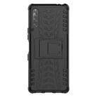 For Sony Xperia L4 Tire Texture Shockproof TPU + PC Protective Case with Holder(Black) - 2