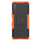 For Sony Xperia L4 Tire Texture Shockproof TPU + PC Protective Case with Holder(Orange) - 2