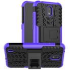 For Nokia 1.3 Tire Texture Shockproof TPU + PC Protective Case with Holder(Purple) - 1